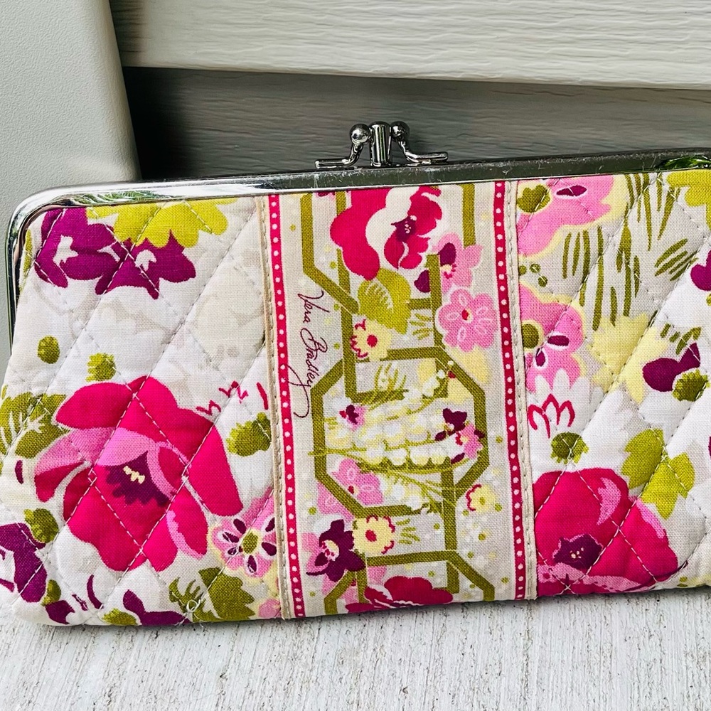 Vera Bradley Quilted Multicolor Floral Print Large Wallet